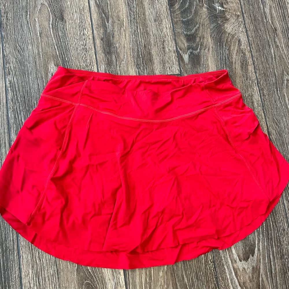 Large Zyia athletic skirt in red.